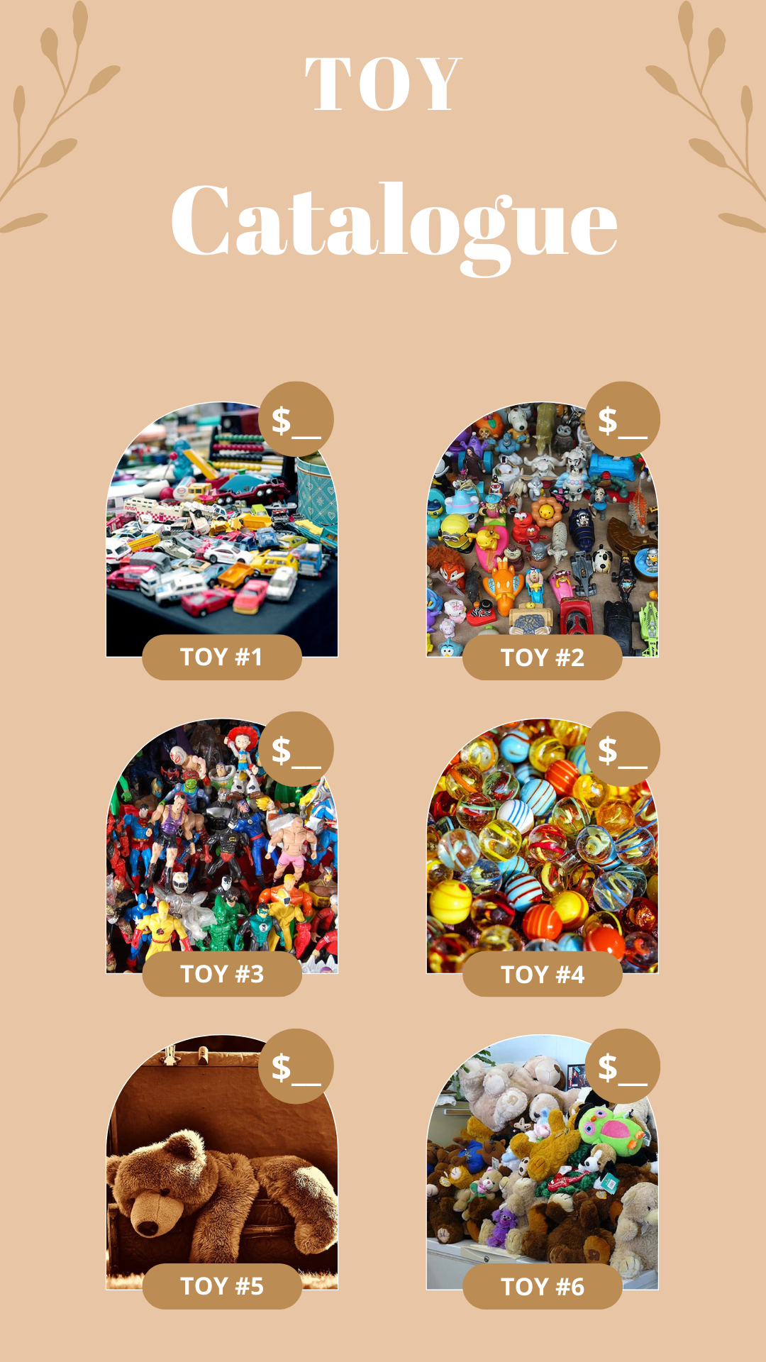 Imagen que muestra un catalogo de juguetes