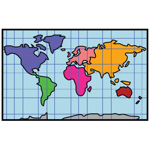 La imagen muestra un mapa de la geografía política. 