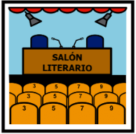 Salón literario en pictograma