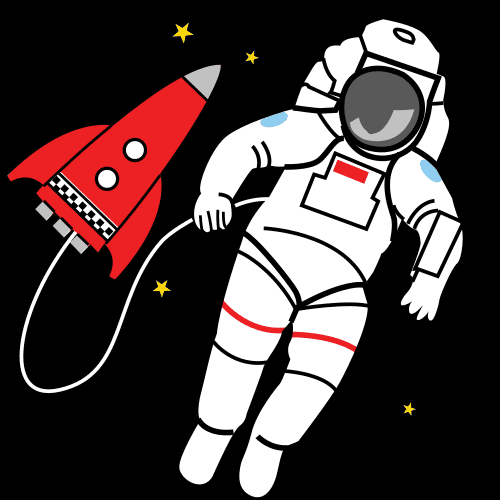 La imagen muestra un astronauta en el espacio conectado a una nave espacial.
