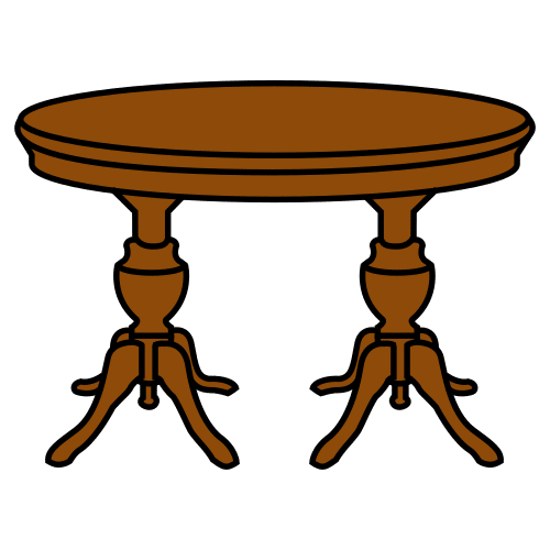 La imagen muestra una mesa redonda.