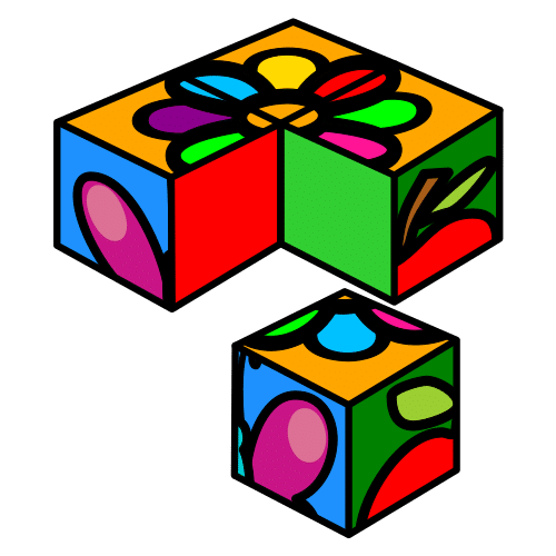 La imagen muestra tres piezas de un rompecabezas