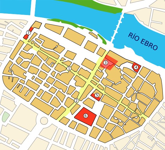 Mapa Caesaraugusta (Zaragoza)