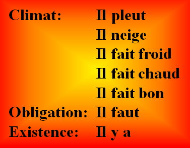 Verbes impersonnels