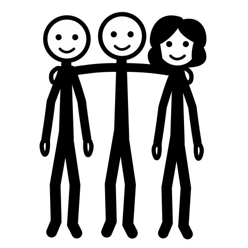 Un grupo de tres personas