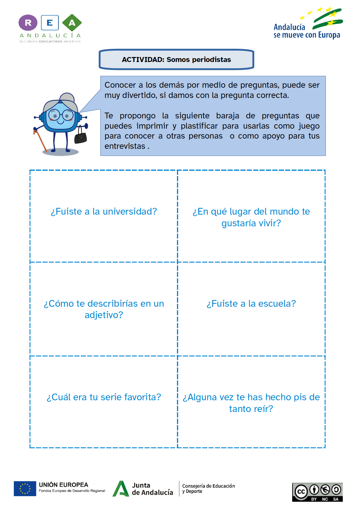 ficha Actividad: Somos periodistas