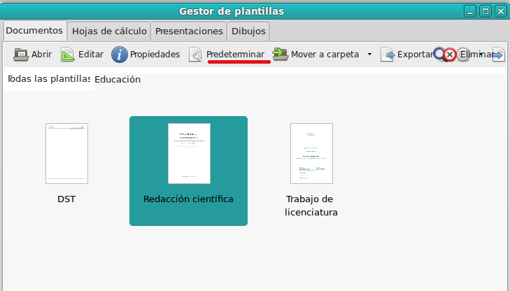 Predeterminada Predeterminada