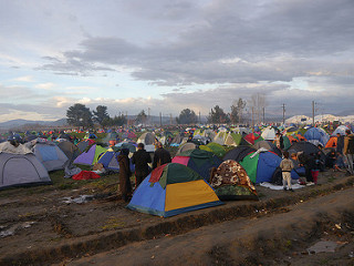 Campamento de refugiados en Idomeni