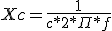   Xc=\frac{1}{c*2* \Pi*f}  