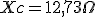 Xc=12,73 \Omega  