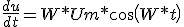   \frac{du}{dt}=W*Um*cos(W*t)  