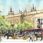 Acuarela de Sevilla