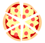 Pizza dividida