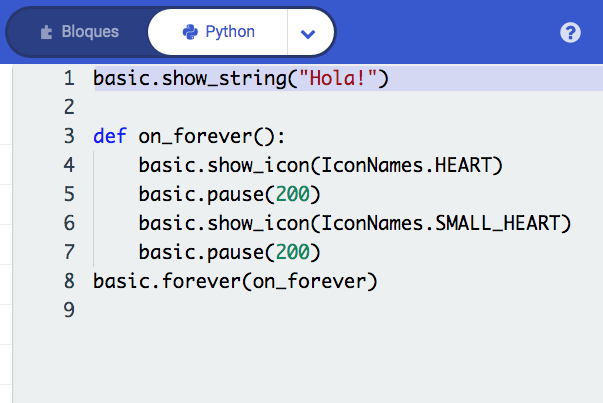 Código en Python