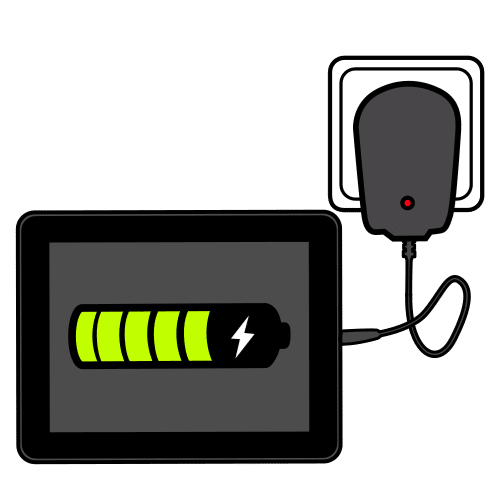 Imagen que muestra como se carga una bateria