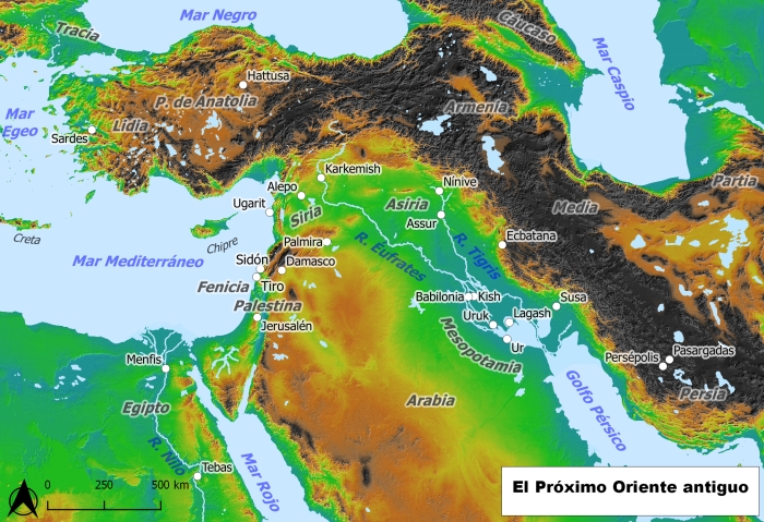 Mapa del Próximo Oriente