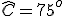 \widehat{C}=75^o