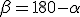 \beta = 180-\alpha