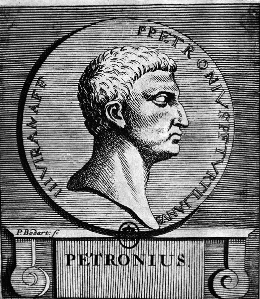 Dibujo de la efigie de Petronio