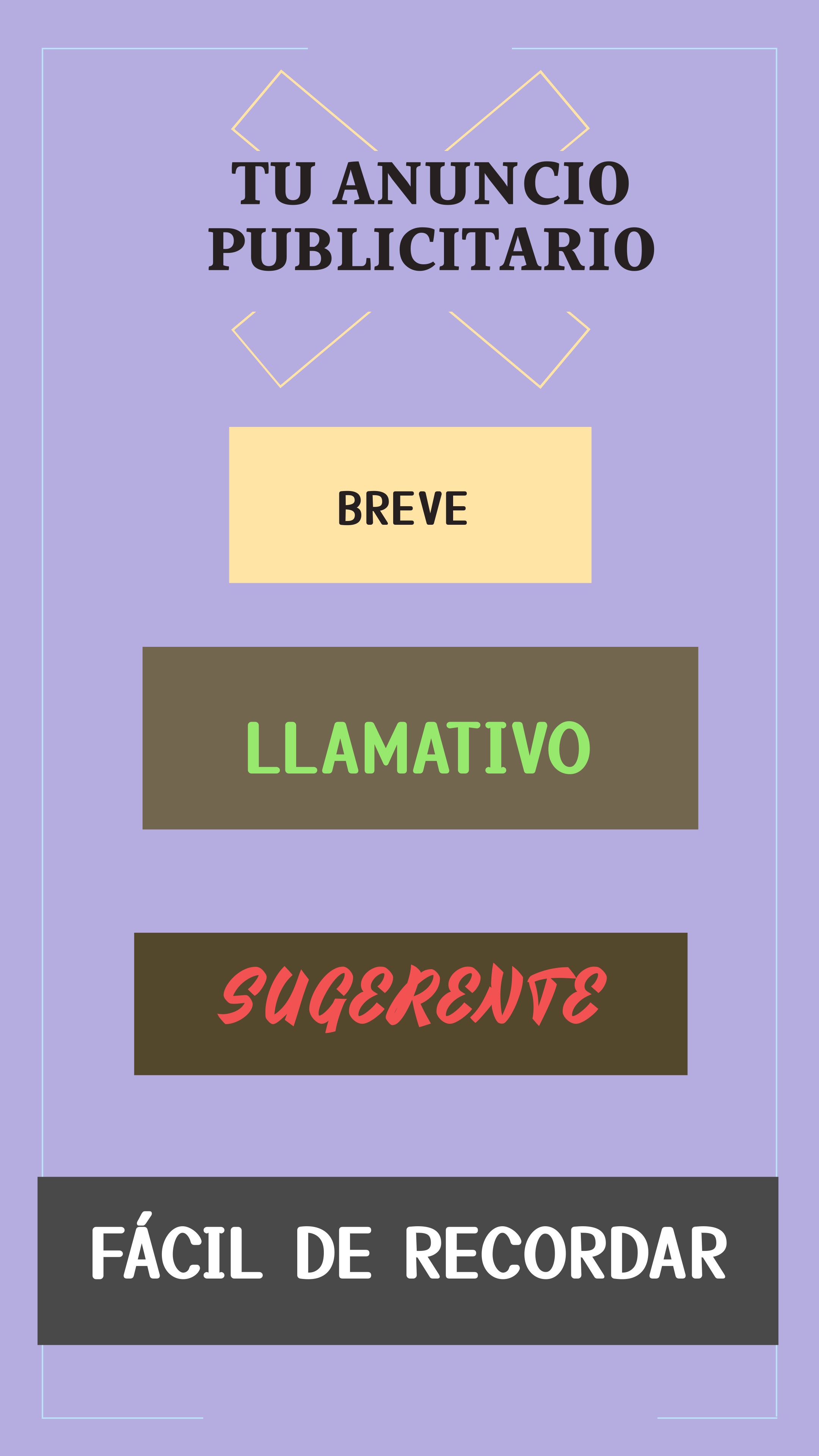 breve, llamativo, sugerente, fácil de recordar