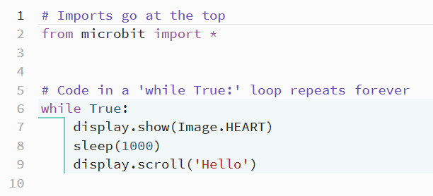 Imagen del programa inicio del editor de código Python.