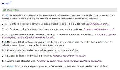 Moral, RAE