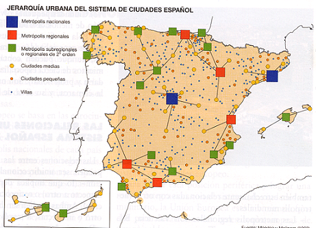 Red urbana española