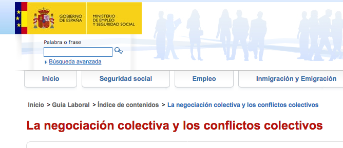 Web Ministerio Empleo