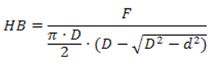 formula Brinell