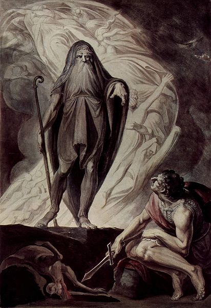 En el Hades Tiresias presenta a Anticlea a su hijo Odiseo