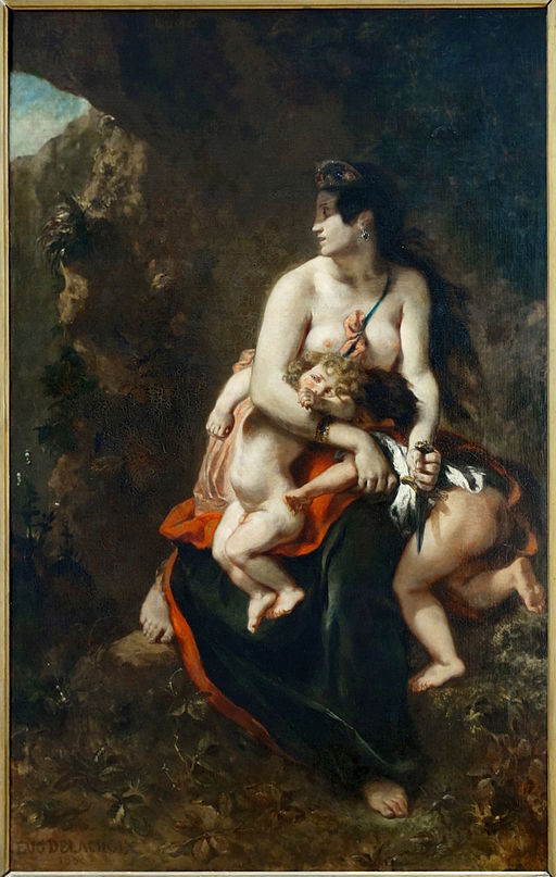 Medea abraza a sus dos hijos antes de su asesinato