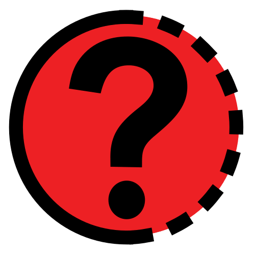 La imagen muestra un signo de interrogación encerrado en un círculo rojo.