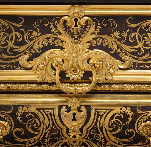 Detalle de una cómoda realizada por Boulle