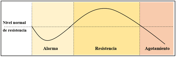 Fases del “Síndrome General de Adaptación”. Alarma, resistencia y agotamiento Fases del “Síndrome General de Adaptación”. Alarma, resistencia y agotamiento