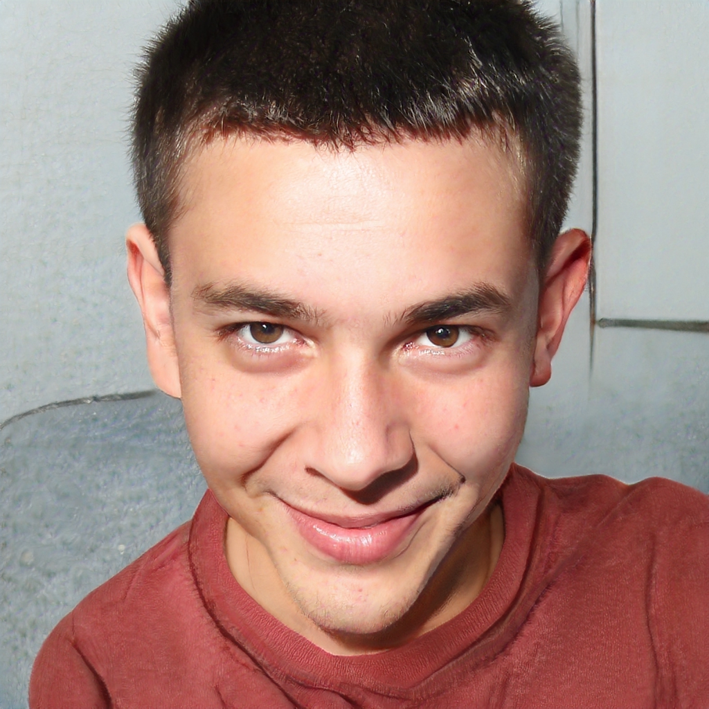 Imagen de un niño con el pelo corto y moreno, tez blanca y sonriendo.