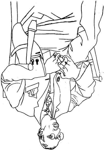 dibujo invertido de Stravinsky de Picasso