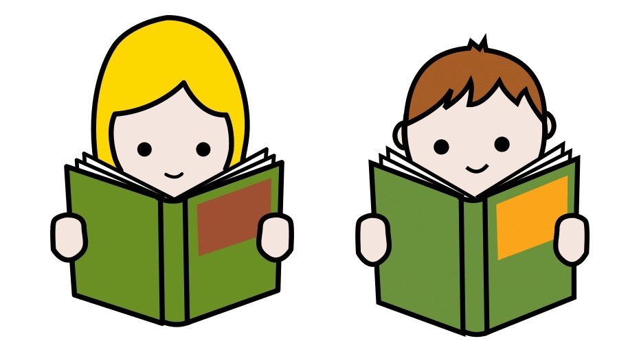 Imagen que muestra niño y niña leyendo