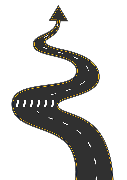 Imagen que muestra una carretera con flecha al final
