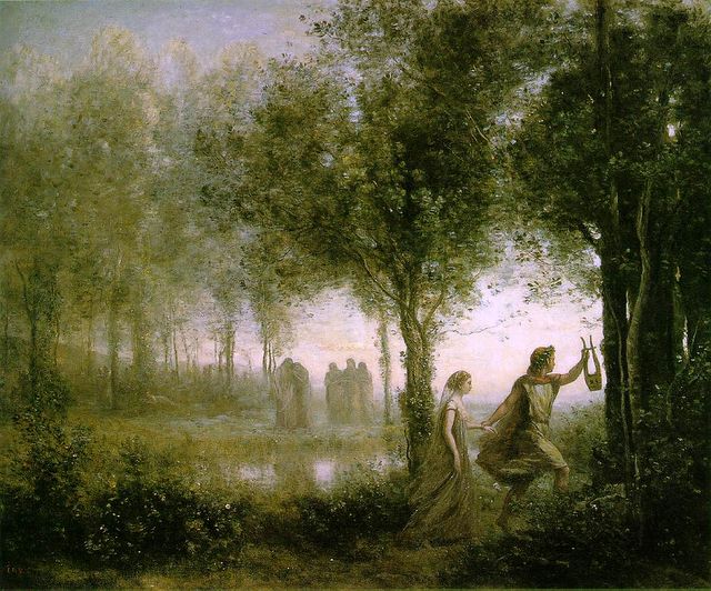 JB Camille Corot, Orfeo conduciendo fuera del infierno a Eurídice Orfeo conduce sin mirar atrás a Eurídice en la salida del infierno