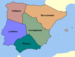 Tercera división provincial de Hispania. 298 d. C