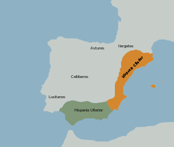 Primera división de Hispania. 219. a. C