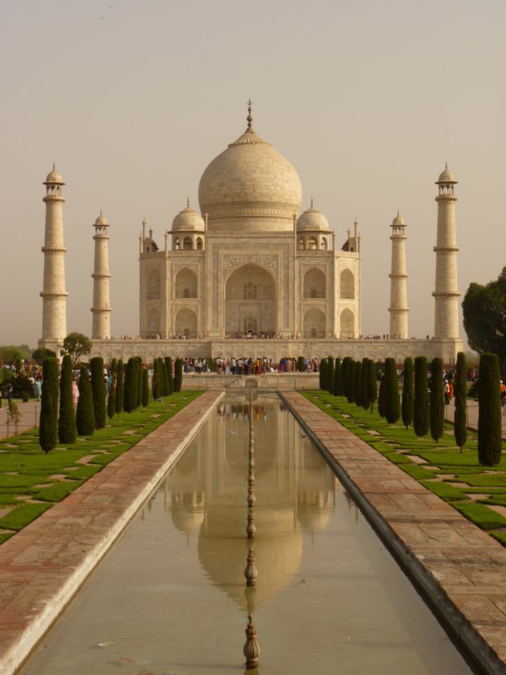 Se puede ver el Taj Mahal.