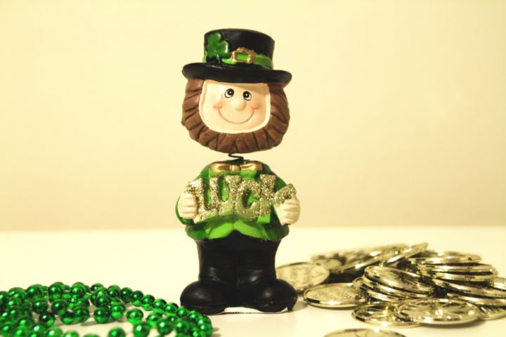 Se puede ver el típico muñeco de St. Patrick.