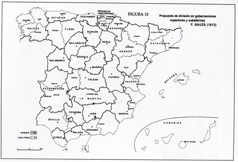 Mapa de España: División política