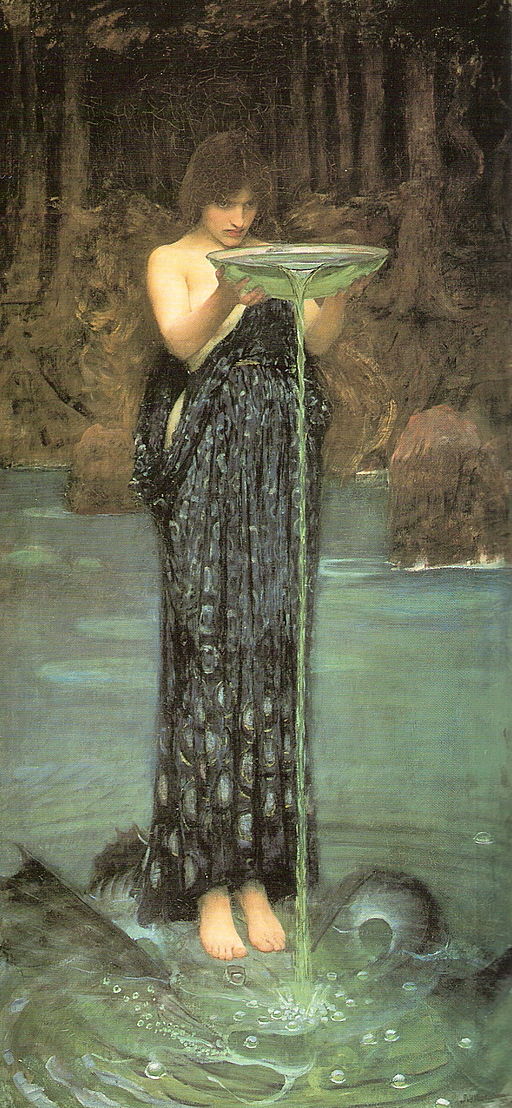 Circe realiza un ritual vertiendo una pócima al suelo