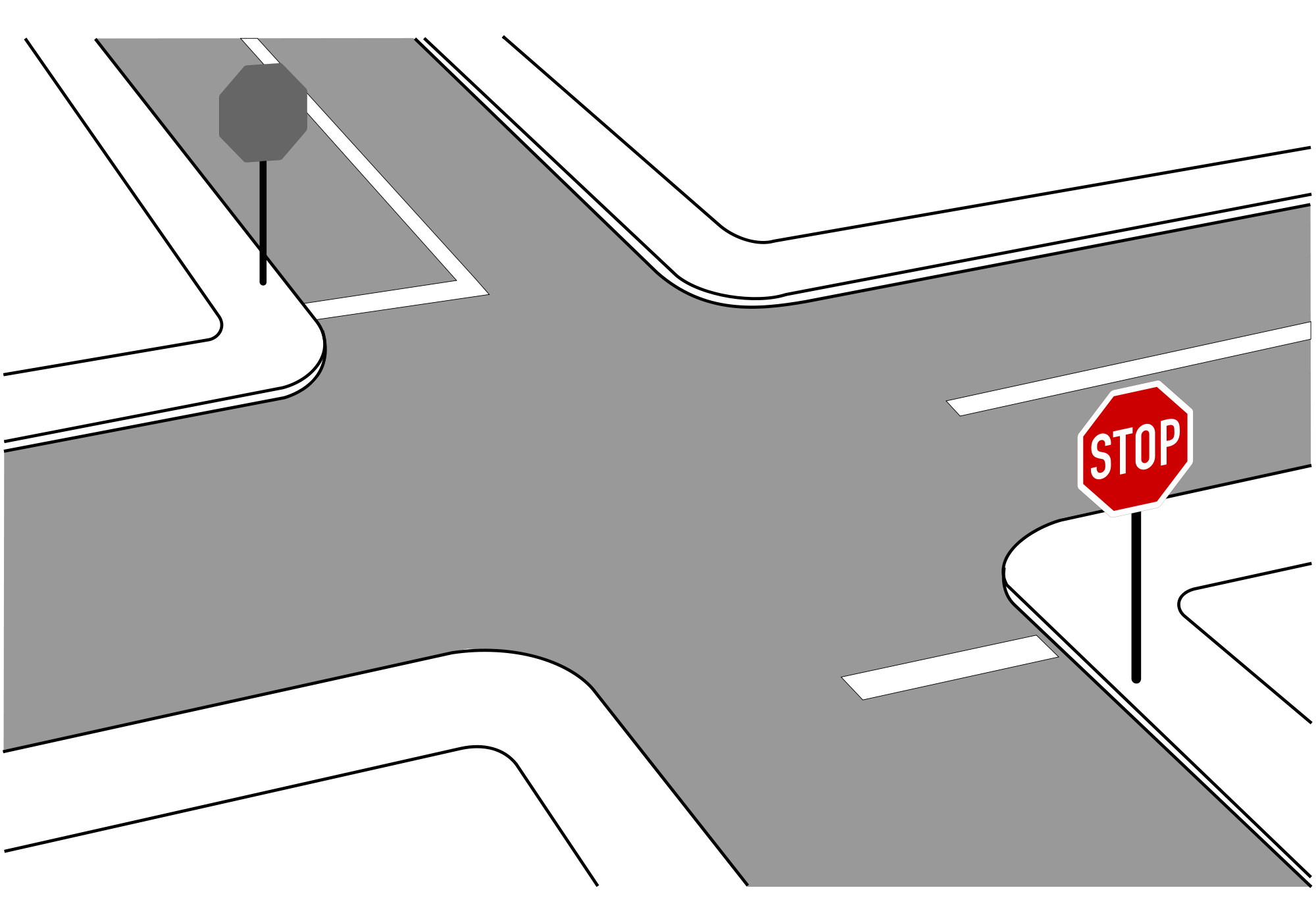 Stop signs at the crossroads image