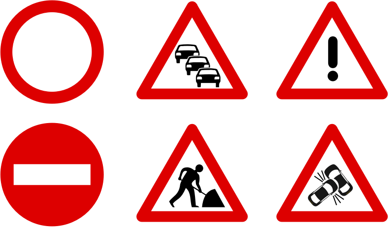 Traffic sign icons