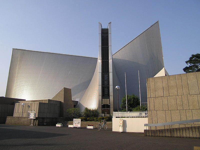 Kenzo Tange. Catedral de Sta. Maaría, en Tokio
