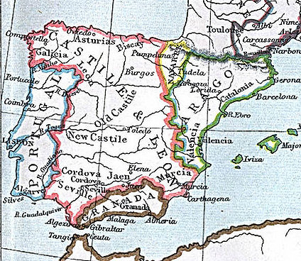 La división en reinos de la península en la Edad Media