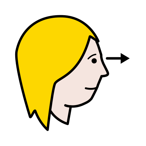 Imagen que representa la cabeza de una persona mirando hacia el frente. 